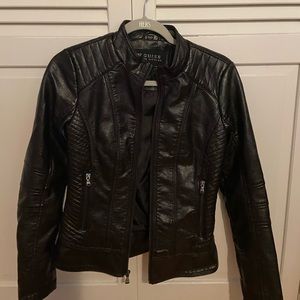 Gorgeous Guess Faux Leather Moto Jacket